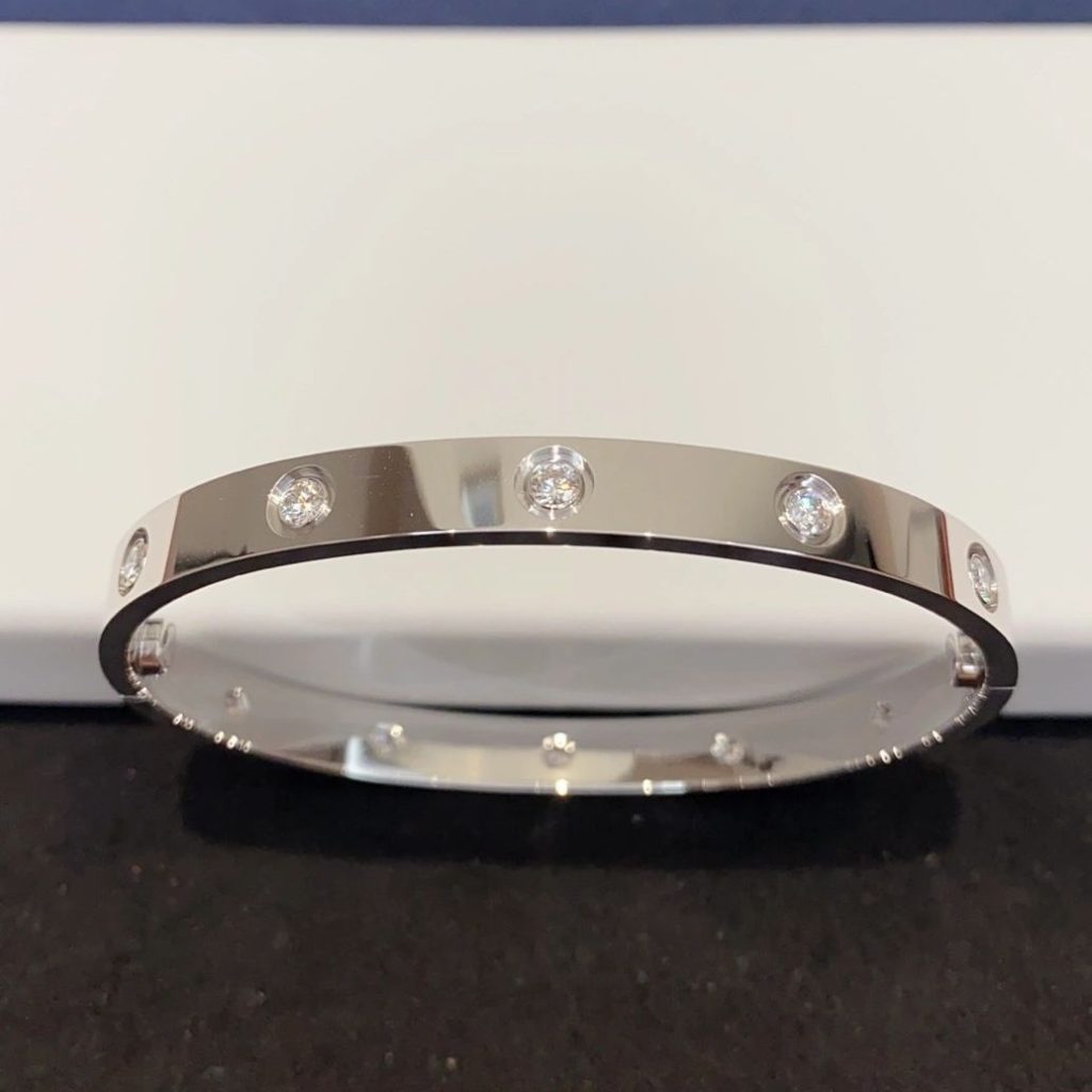 Replica Cartier White Gold Love Bracelet 10 Diamonds B6070417 Luxury Brand Jewellery Manufacturer
