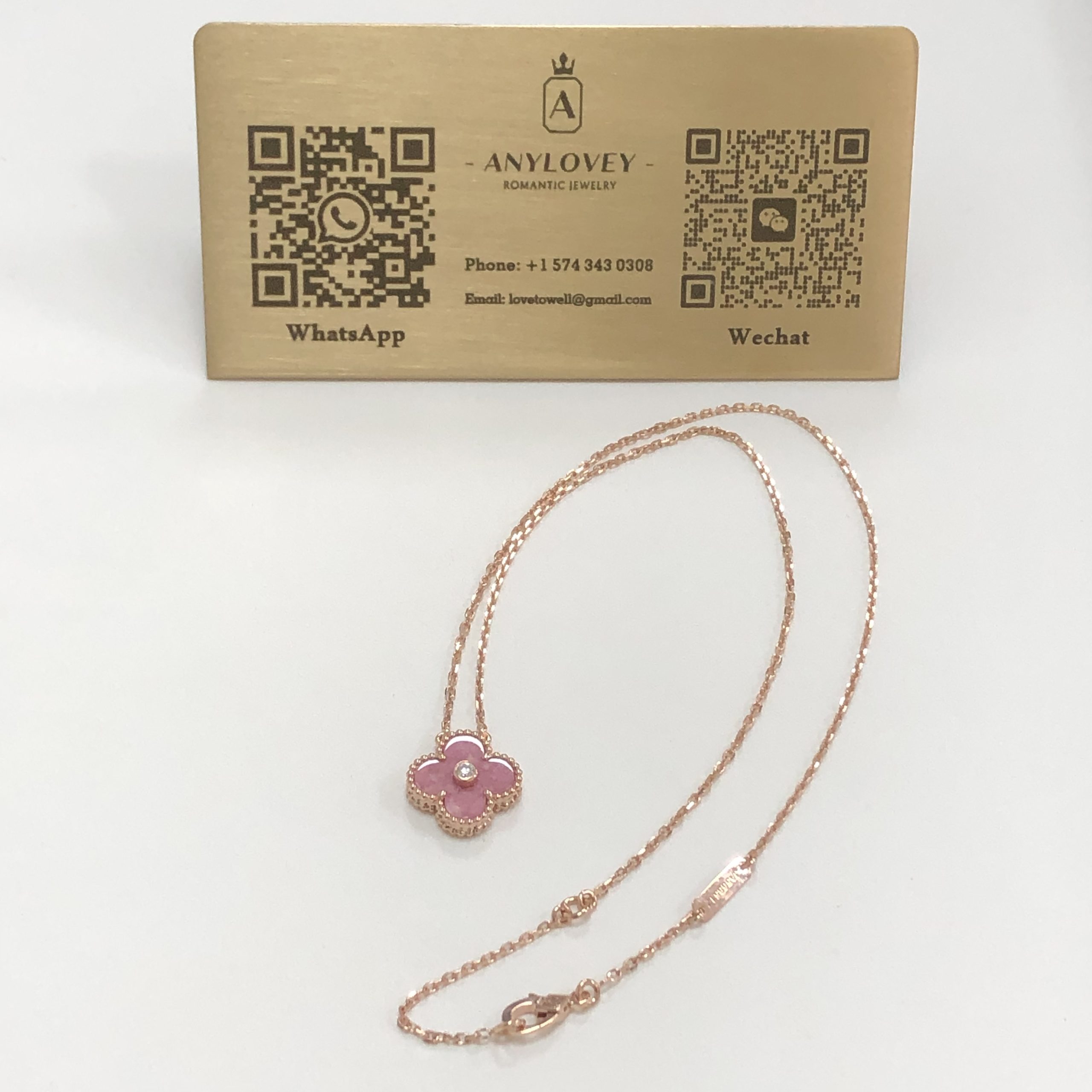 VCA 2021 Holiday Alhambra Pendant Necklace Rhodonite