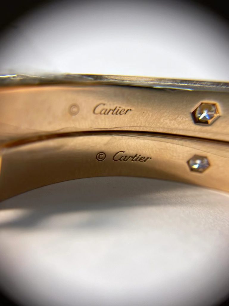 Cartier 4 diamonds bracelet VS authentic one