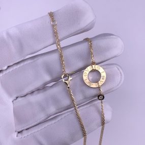 Cartier Love Necklace Double Chain 2 Diamonds
