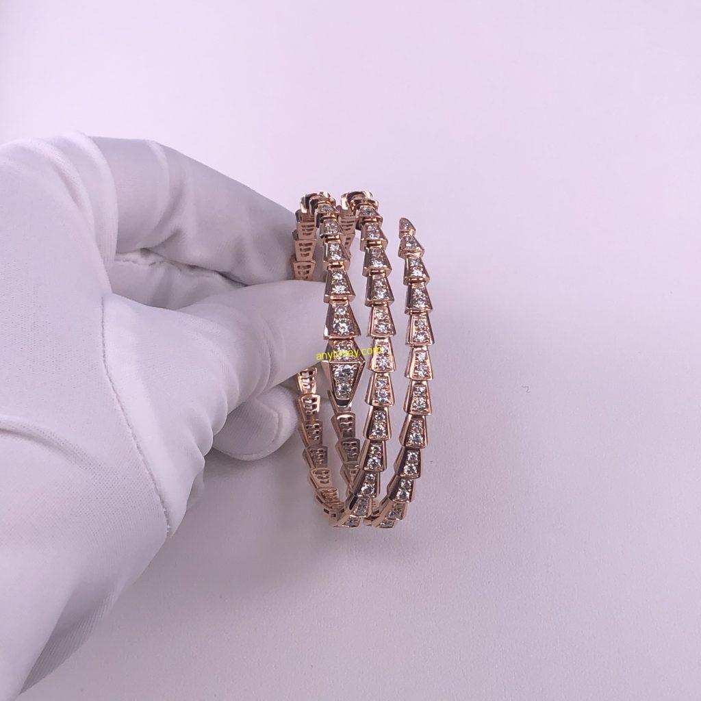 Bvlgari 18ct Rose Gold Serpenti Viper Bracelet