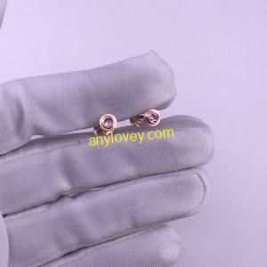 Cartier 18ct Rose Gold D'amour Earrings Pink Sapphire