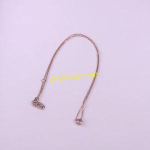 Cartier 18ct Rose Gold D'amour Necklace Pink Sapphire