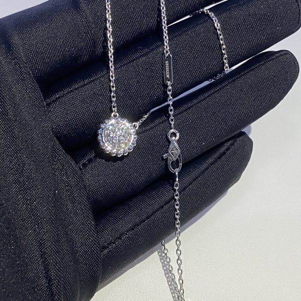 Van Cleef & Arpels 18ct White Gold Perlee Necklace Diamonds