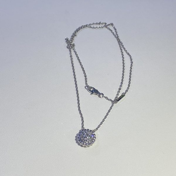 Van Cleef & Arpels 18ct White Gold Perlee Necklace Diamonds