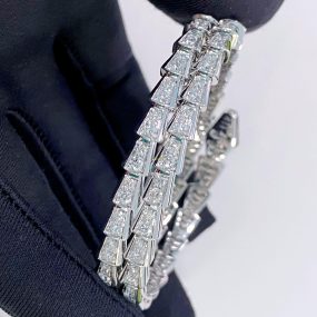 bvlgari 18k white gold diamond serpenti bracelet diamonds replica