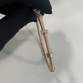 Cartier 18K Rose Gold Ecrou Bracelet Diamonds