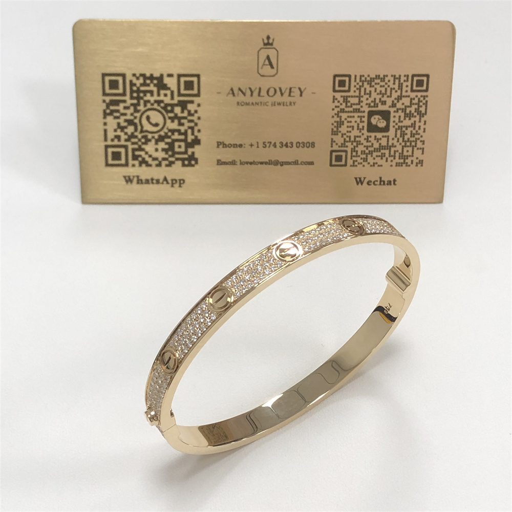Iced Out Cartier Love Bracelet Yellow Gold N6035017