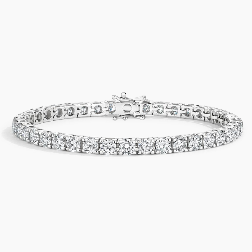 Anylovey Custom 18k gold lab diamond tennis bracelet 10cttw