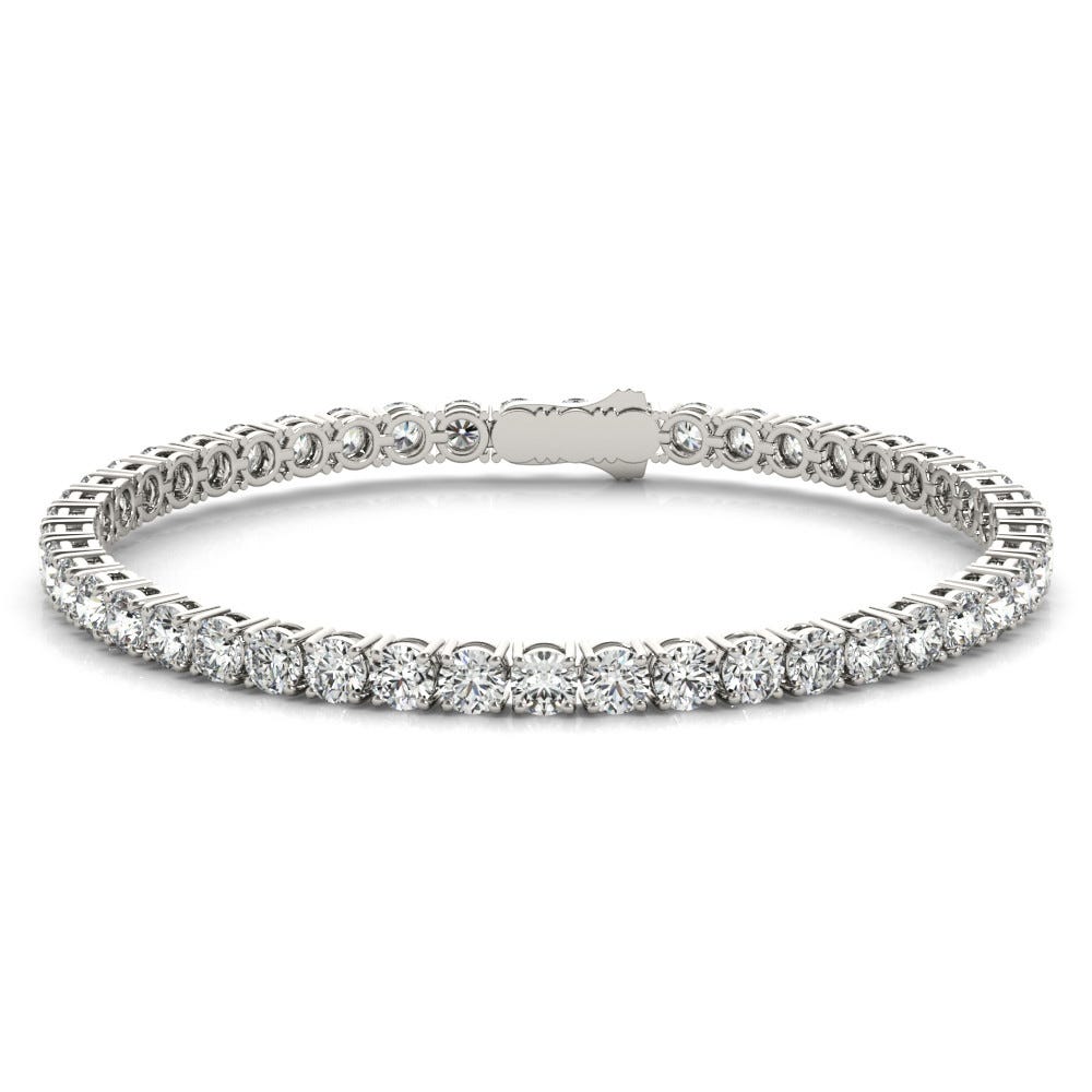 Anylovey Custom Jewelry 18K Gold Lab Diamond Tennis Bracelet 7cttw
