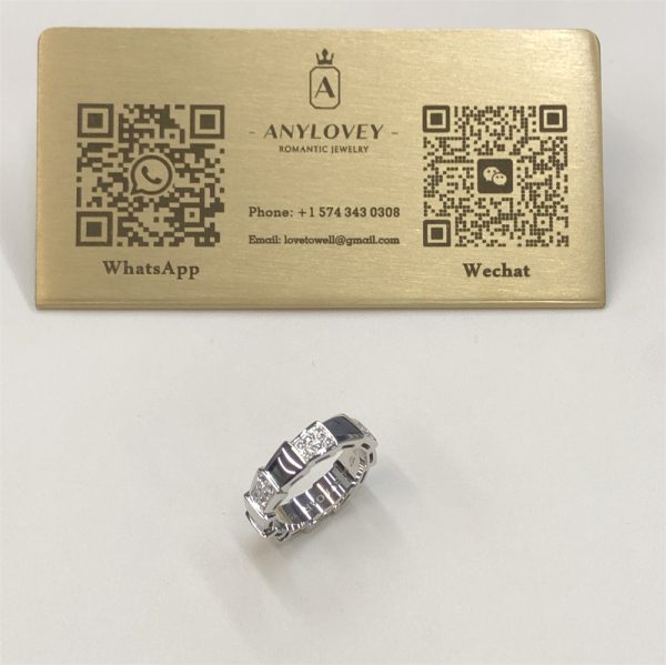 Bvlgari Serpenti Viper Ring White Gold Half Pave Diamonds 353295