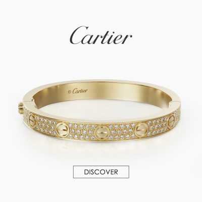 Dupe 18k gold Cartier love pave bracelet lab diamonds