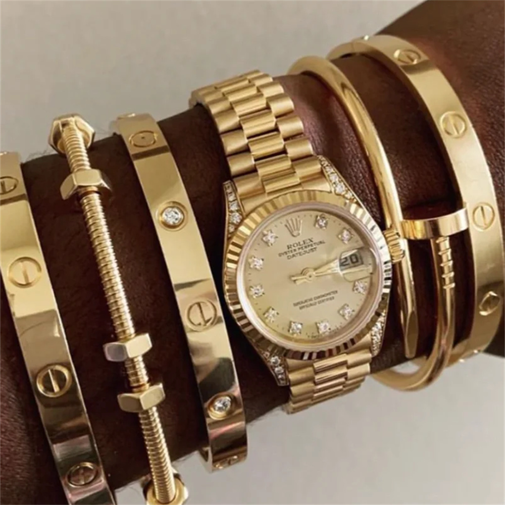 Cartier Ecrou Bracelet for men stacking