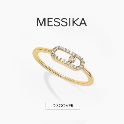 18K gold Messika move uno diamond ring copy