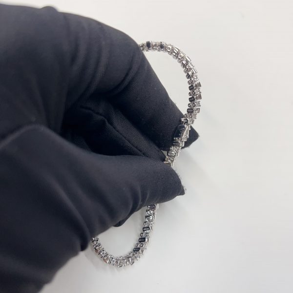 High quality replica designer jewerly 18k white gold Cartier reflection diamond flexible bracelet
