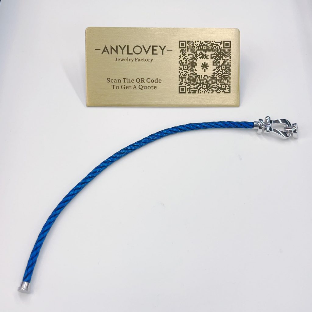 18K Gold Fred Forcel 10 Bracelet Large Model For Men Navy Blue