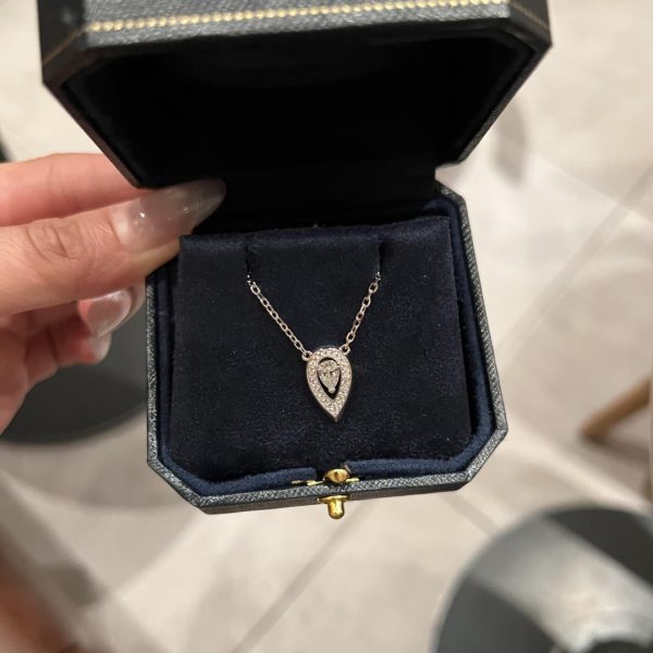 Move Fiery 0.4ct diamond pendant necklace white gold replica