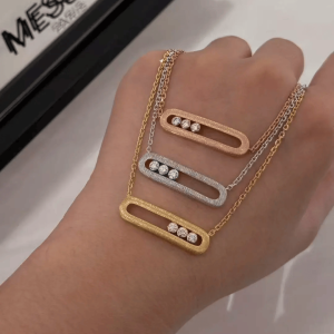 Real Gold Messika Move classique Cisele Necklace Imitation