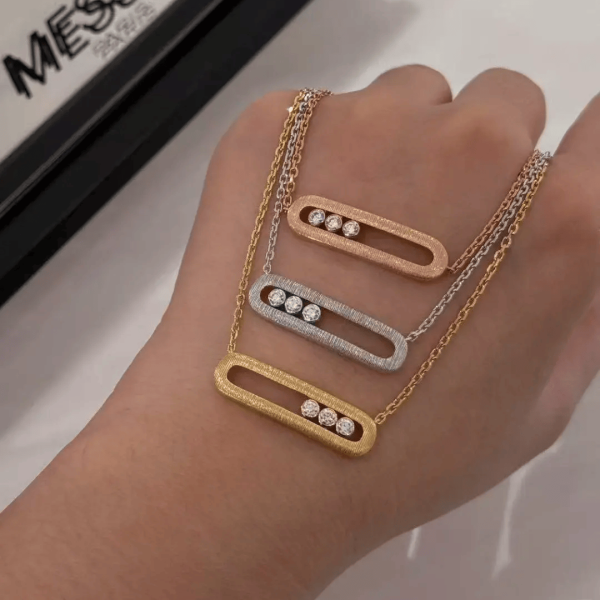 Real Gold Messika Move classique Cisele Necklace Imitation