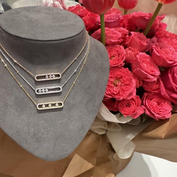 Real Gold Messika Move classique Cisele Necklace Imitation