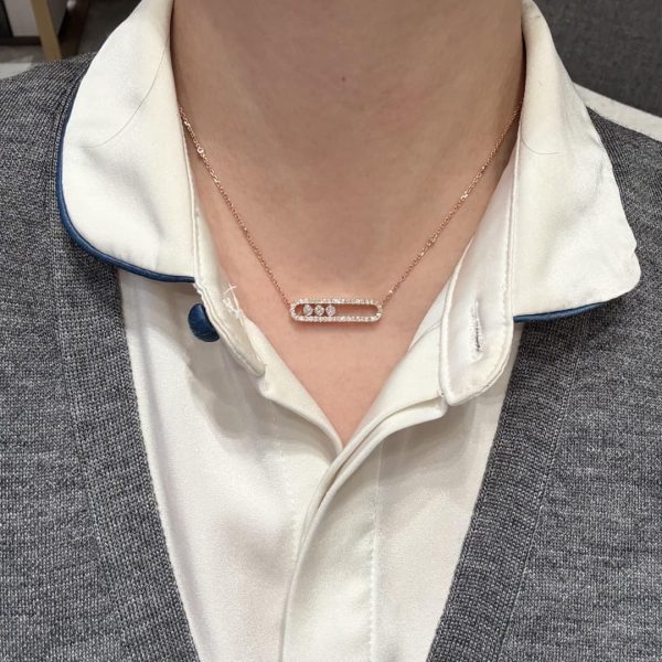 Real Gold Messika Move classique Cisele Necklace Imitation