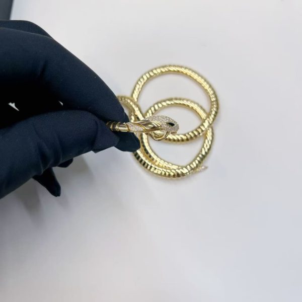 18K yellow gold Bvlgari Tubogas necklace diamonds onyx new release
