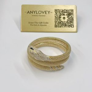 18kt Gold Bvlgari Serpenti Two-Coil Bracelet With Head and Tail Diamonds Onyx 358432