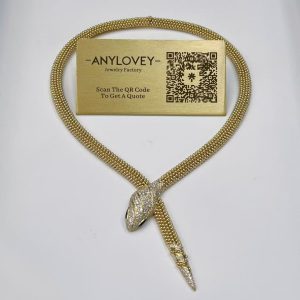 18kt Gold serpenti two coil necklace diamonds onyx new release