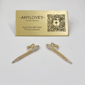 Replica 18kt Yellow Gold Bvlgari Serpenti Earrings Set with Diamonds Onyx 359387