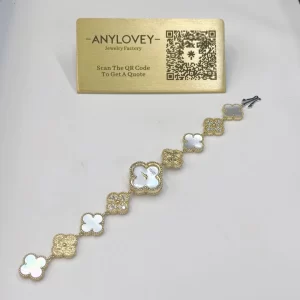 Buy Replica 18K Solid Gold Van Cleef Alhambra Sweet Alhambra Watch 22.7 mm VCARO8SG00