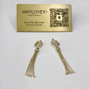 18K Yellow Gold Bee de Chaumet Pompon Drop Earrings with Diamonds 085732