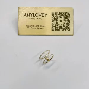 18K Yellow Gold Messika Glam'Azone Two-Row Pave Ring 5237