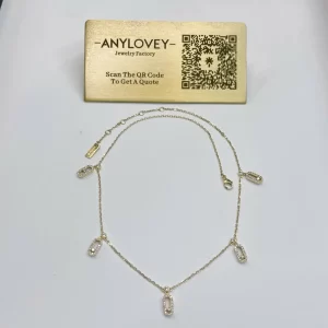 18K Yellow Gold Messika Move Uno pavé drop pendant choker 12150-YG