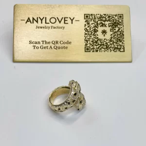 18K Yellow Gold Panthere de Cartier Ring Articulated Pave Diamonds N4781052