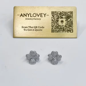 Van Cleef &Arpels Cosmos Earrings Medium Model 18K White Gold VAC35669
